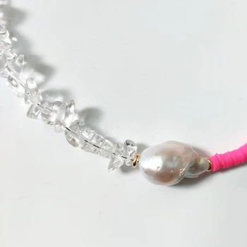 Ir 2021. Modes izšūšanas samaisa un saskaņot stila kaklarota dabas pērle dāmas augstas kvalitātes piederumi draugiem dzimšanas dienas dāvanas