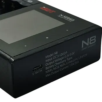 ISDT N8 LCD Displejs Universālais Akumulatoru Lādētājs 8-Slota Ātri Smart Akumulatoru Ātrs Lādētājs Akumulatoriem AA AAA Li-lon