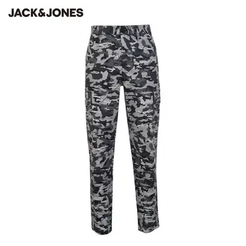 JackJones Vīriešu Kokvilnas Maskēties Iespiestas Vairākas Kabatas Streetwear Kravas Bikses|220114580