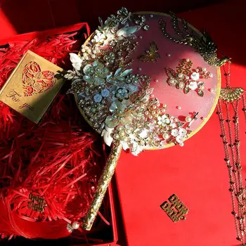 JaneVini Luksusa Līgavas Ķīnas Puses Ventilators Pērles Kāzu Pušķi, Zelta Phoenix Roku Darbs, Ziedi, Līgavas Pušķi, Rotaslietas, Aksesuāri