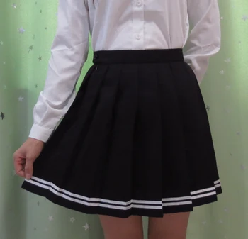 Japānas vidusskolas skolēnu cute meitene kawaii klasiskā kroku svārki Macaron krāsu cosplay augsta vidukļa skolā vienotu svārki