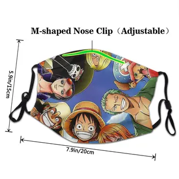 Japāņu anime, One Piece, Naruto Mascarilla Masque Sejas Maskas, Vienā Gabalā Apkalpes Maskas Fation Mutes Maska