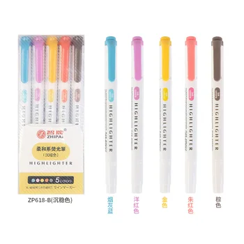 Japāņu kancelejas dubultā galvas rasējums ķeburs pildspalva mācību priekšmetus, marķieri, marķieri, pildspalvas, zīmuļi, rakstot piegādes colores