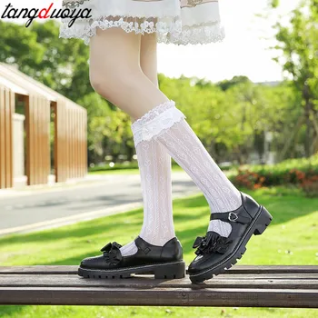 Japāņu sweet lolita kurpes platformas skolas kurpes tauriņš meitene JK Vienotu kurpes kawaii harajuku kurpes sievietēm