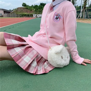 Japāņu Vienotu Cinnamoroll Jaciņa Skolas Skolēnu Džemperis Anime Lolita Meitene Halloween Cosplay Kostīmu Ziemas Rudens Outwear
