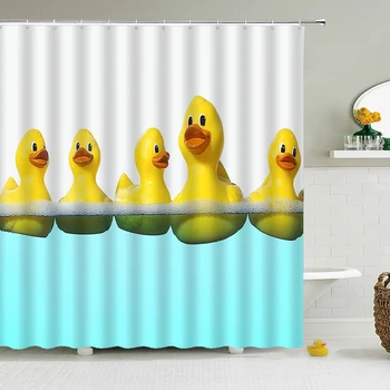 Jauki pūce Karikatūra Dušu Aizkariem, Vannas istabas Ūdensizturīgs Dušas Aizkars Poliestera Gudrs Bērns 3D Drukāšanas Mājās Vannā ekrāna Audums