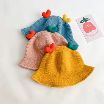 Jauna Rudens Bērnu Krāsains Patīk Adīt Zvejnieka Cepure Baby Adīšanas Vilnas Cepures Zēniem Un Meitenēm Siltas Ziemas Vilnas Cepures