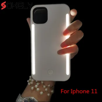 Jaunas ielidošanas iPhone 11 Pro MAX anti-fall 3 paaudzēm iedegties selfie flash tālruni Lietā par iphone 12 pro X XS Max 7 8 plus