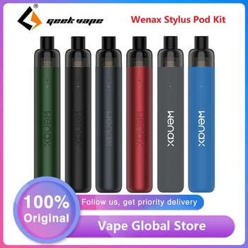 JAUNAS Oriģinālas Geekvape Wenax Stylus Pod Vape Komplekts ar 1100mAh Akumulators & 2 ml Pod & 0.6 ohm/1.2 ohm G Spole E-cigaretes Komplekts Vs Velciet S X