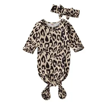 Jaundzimušo Bērnu Swaddle Segā Ietīt Kokvilnas guļammaiss Leopard bērnu Stuff 0-6M
