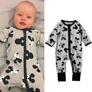 Jaundzimušo Mickey Baby Boy Apģērbs Disney Bērnu Kombinezonus Meitenēm Apģērbu Roupas Bebes Zīdaiņu Jumpsuit Bebes Kokvilnas Toddler Romper