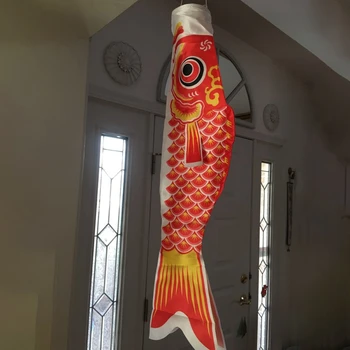 Jauno Japānas Karpas Windsock Streamer Zivju Karoga Kite Karikatūra Zivju Krāsains Windsock Karpas, Vēja Zeķes Karoga Koinobori 100cm