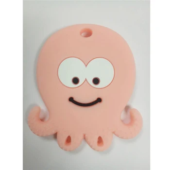 Jauns 1gb Astoņkāji Silikona Teether BPA Bez Silikona Kulons Par DIY zīdaiņu mierinātāji Klipu Māneklīša Ķēde Bērnu Zobu Rotaļlietas, Bērnu Dāvanu