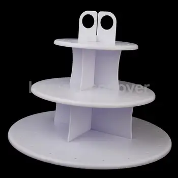 Jauns 3-Līmeņu Plastmasas Kūka Pop Konfekte Cupcake Displejs Stāvēt Tornis Turētājs 42 nop
