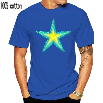 Jauns Awesome jūras zvaigzne Black Tee Krekli Vīriešu Kokvilnas ar Īsām Piedurknēm Jūras Zvaigzne Cartoon Animal T-krekls Bailīgs Dizaineru Veikals