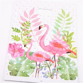 Jauns Dizains Karstā Pārdošanu Vairumtirdzniecības 100gab/partija 25*35cm Luksusa Modes Plastmasas Dāvanu Iepakojuma Maisiņi Matu pieaudzēšana ar Flamingo