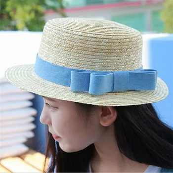 Jauns Produkts Modes Saule Cepuri Sieviešu Vasaras Loku Salmu Cepures Sievietēm, Pludmales Cepures Chapeau Femme Hepburn Cepures