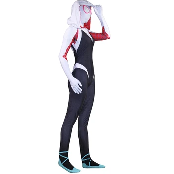 Jaunu 3D Sievietēm, Gvena Steisija Cosplay Kostīmu Zentai Supervaronis Bodysuit Uzvalks Jumpsuits