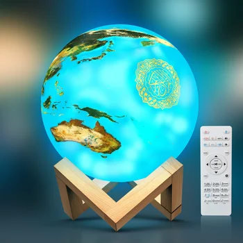 Jaunu AZAN Korāns Skaļrunis Zemes lampas Bluetooth Skaļruņi Bezvadu Musulmaņu Nakts Gaisma Korāns Skaļruņi 16.G atmiņas kartes Korāns