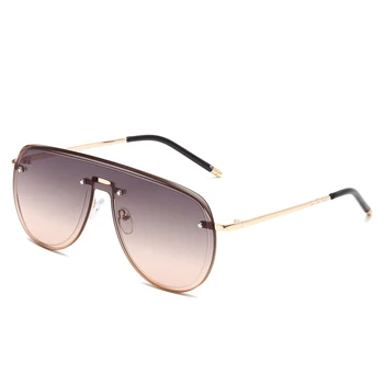 Jaunu bez apmales Modes Saulesbrilles Vīriešiem Metāla Saulesbrilles Luksusa Zīmolu Dizaina Sieviešu Saulesbriļļu UV400 Toņos Briļļu oculos de sol