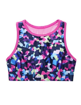 Jaunu Bērnu, Meiteņu Drēbes, Vingrošana Dancewear Apģērbs Digital Print bez Piedurknēm Acs Racerback Tvertnes Kultūraugu Top ar Legingiem Bikses