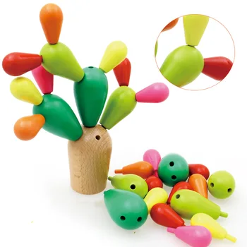 Jaunu Koka Puzles Kaktuss, Rotaļlietas Bērniem, Koka Ēka, Mozaīkas Puzzle Rotaļlietas Juguetes Bērniem Baby Rotaļlietas Brinquedos Bērnu Koka Rotaļlietas