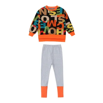 Jaunu Meiteņu Apģērbu Modes Vēstuli Izdrukāt, Topi+Zeķes Bikses 2gab Hip Hop Tracksuit Uzstādīt Bērnu Kostīms Apģērbs Bērniem Apģērbs