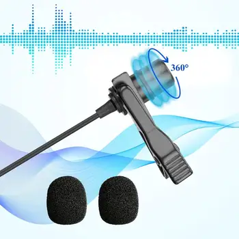 Jaunu Monitoru Lavalier Mikrofons priekš Canon iPhone Podcast, 19 Pēdas BOYA Izkliedētā Kondensatora Mikrofons priekš Nikon Sony iPhone 11 10 8 X 7