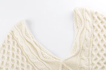 Jaunu produktu agrā rudenī versija vienkāršu grodumu sadalīt džemperis zvejnieks V-veida kakla 7-sleeve T-krekls