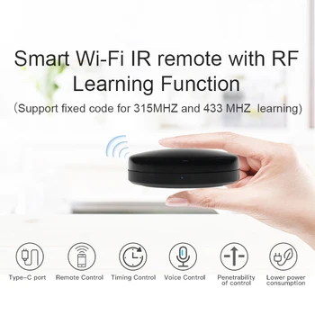 Jaunu WiFi RF+IS Universālā Tālvadības pults RF Ierīces Tuya/Smart Dzīves App Balss Kontroles Darbu Ar Alexa, Google Smart Home