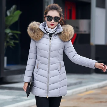 Jaunā korejiešu ziemas jaka sievietēm parkas kapuci dāmas apģērbu chaqueta mujer eleganti mēteļi un jakas sieviešu outwear 2019 BLD1273