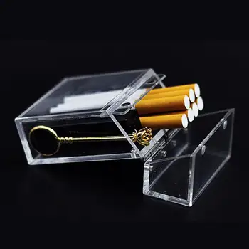Jaunākās Akrila Cigarešu etvija INS Vēja Akrila Caurspīdīgs Cigarešu etvija Biezu Portatīvo Vieglāks Iepakojums Uzglabāšanas Kaste #BO