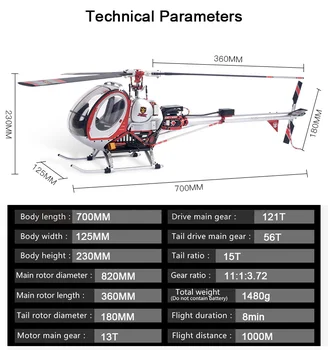 JCZK 300C Metāla 9CH RC Helikopters 2.4 G Brushless RTF Komplekts DFC Elektriskā Augstu Simulāciju Helikoptera 60A ESC/3 asmeņi Dūkoņa 450L 470