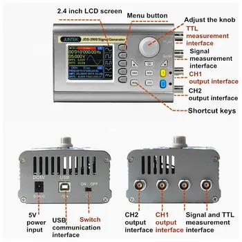 JDS2900-15M 15MHZ Signālu Ģenerators Digitālā Kontrole Dual-channel DDS Funkciju Signālu Ģeneratora Frekvences Mērītājs Patvaļīgi Vilnis