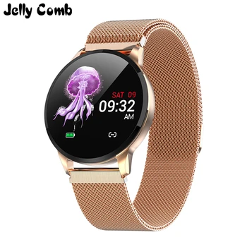 Jelly Ķemme Smart Skatīties Vīrieši Sievietes Tērauda Band Rokas Pulksteni Bluetooth Pedometrs Intelligent Touch Sporta Smartwatch Fitnesa Tracker