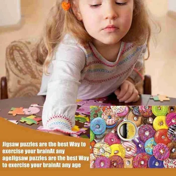 Jigsaw Puzzle 1000 Gabalus Jigsaw Kafija Un Virtuļi Puzles, Rotaļlietas Pieaugušajiem, Bērniem, Puzles Izglītības Rotaļlieta DIY Jigsaw Puzzle Montāža