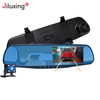 Jiluxing 1080P Automašīnas DVR Dual objektīvs automašīnas kameras, Spoguļi Transportlīdzekļa FHD Video Reģistrators Auto video kamera Dash Cam Nakts Redzamības