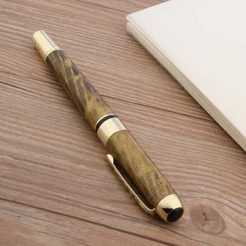 Jinhao 250 dāvanu pildspalvas melnu līniju metāla, Zelta Apdari M Nib Tintes Pildspalvu