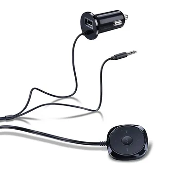 JINSERTA Bluetooth Automašīnas Komplekts MP3 Atskaņotājs ar AUX Audio A2DP bluetooth Mūzikas Uztvērēju Adaptera Atbalsts IOS Siri Magnētiskās Pamatnes 5V 2.1 A USB Lādētāja