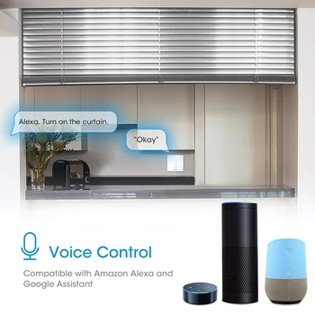 Jinvoo Smart WiFi Aizkaru Slēdzis Rullo žalūziju elektromotoru Google Home Alexa Atbalss Balss vadību DIY Smart Home