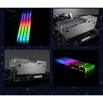 JONSBO 2gab NC-3 Atmiņas Vēsāks ARGB Dzesēšanas Veste LED Gaismas Mainās Automātiski, Alumīnija Radiatoru Darbvirsmas RAM Heatsink