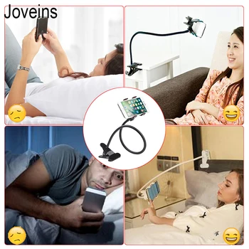 JOVEINS Metāla Elastīgu Tālruņa Turētājs Karājas Slinks Turētājs Gulta 360 Grādu Viedtālrunis Turētāja Stends, iPhone, Huawei Xiaomi