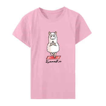 Karikatūra Aitu T Krekls Sievietēm Cute Dzīvnieku Iespiesti Plus Lieluma Īsām Piedurknēm Tee Top Vasaras Brīvdienu Sievietes Smieklīgo T-kreklu Camiseta Mujer