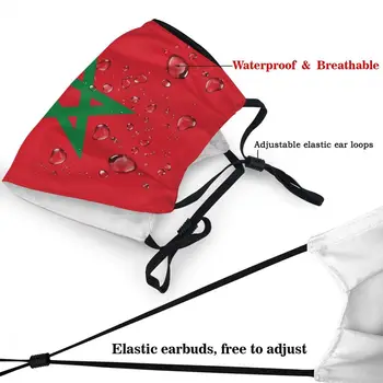 Karoga Marokas Kas Nav Vienreizējās Lietošanas Sejas Maska Unisex Pieaugušo Anti Putekļu Aizsardzības Vāks, Respiratori Muti-Purns
