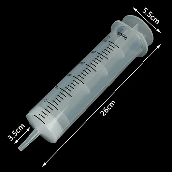 Karstā 300ml Plastmasas Šļirci Atkārtoti Lielas Jaudas Mērīšanas Injekcijas Šļirces