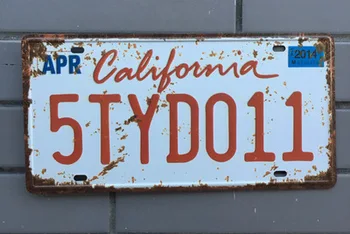 Karstā Amerikāņu Auto Skaits ASV numura zīme Garāžas Plāksne, Metāla, Skārda Zīme Bārs Apdare Vintage Mājas Dekoru 15x30cm