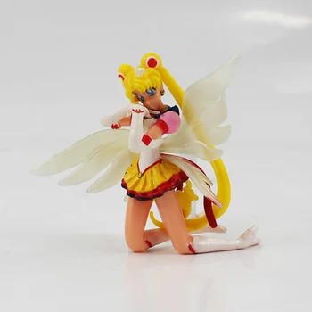 Karstā Anime 7pcs/daudz Sailor Moon Attēls Rotaļlietas Marsu, Venēra, Mercu Jupiters PVC Rīcības Attēls Modelis Rotaļlietas Lelle Paredzēta Bērniem Dāvanas