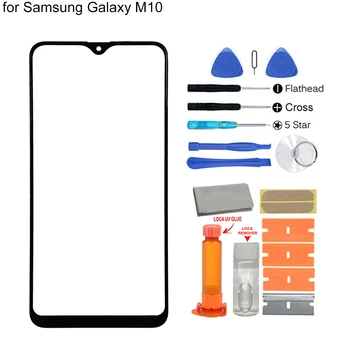 Karstā Priekšējā Stikla Ekrānā, Remonta Komplekts ar instrumentiem, Līme Samsung Galaxy M10 M20 M30 M40 Touch Screen Ārējais Stikls Rezerves Daļas