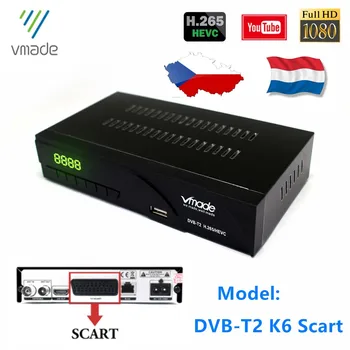 Karstā Pārdošanas čehija DVB-T2 TV Dekoderi HEVC H. 265 TV Uztvērējs HD 1080p Atbalsts YouTube USB WIFI DVB T2 Digitālo Set Top Box Tuner