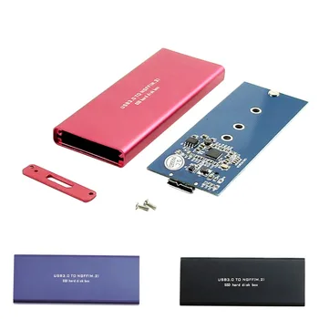 Karstā USB 3.0 M. 2 NGFF B Taustiņu SSD Adaptera Karti Ārējā Kamerā Gadījumā Segtu Kaste Feb5